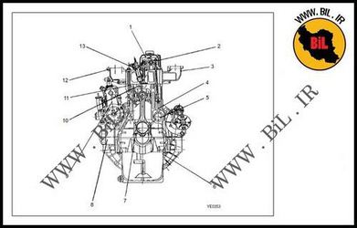 راهنما و نقشه کامل موتور دیزل کوماتسو 4D94