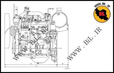 نقشه موتور دیزل کوماتسو 4D95