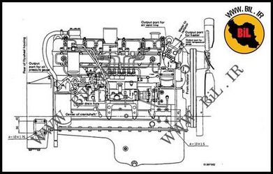 نقشه موتور دیزل کوماتسو 6D105