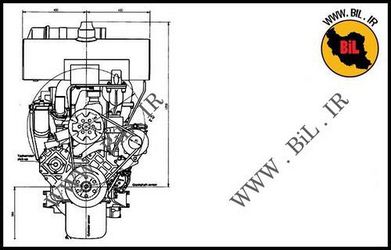 نقشه موتور دیزل کوماتسو 6D110